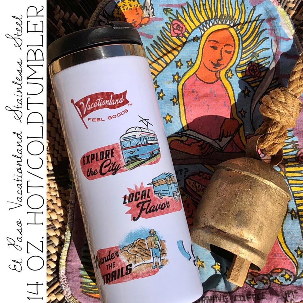 El Paso Vacationland 14 Oz. Stainless Steel Tumbler